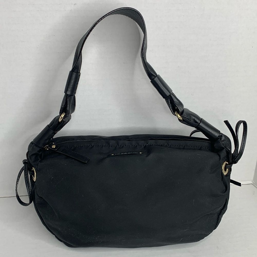 Kate Spade black nylon leather hobo shoulder bag